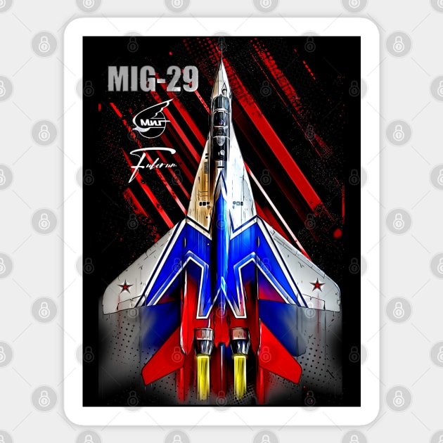 MIG-29 Fighterjet Sticker by aeroloversclothing